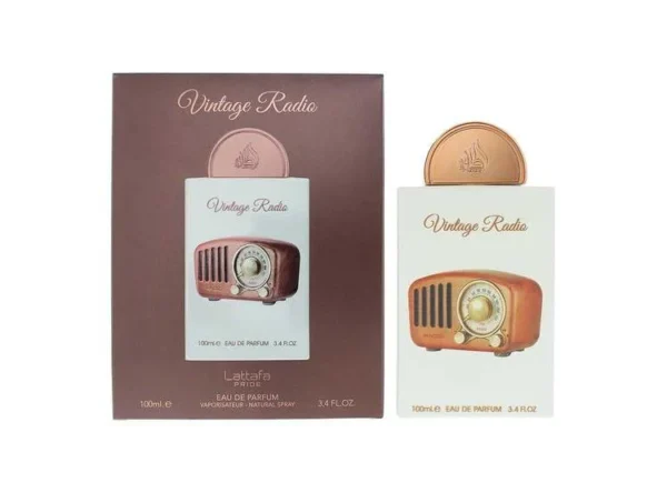 📻 Lattafa Pride Vintage Radio Eau de Parfum 100ml – Perfume Árabe Unisex con Lavanda, Ciruela y Sándalo Amaderado