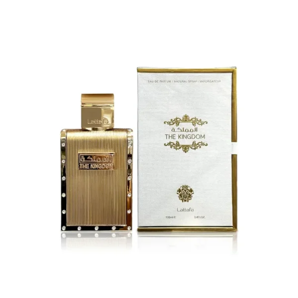 👑 The Kingdom Lattafa Eau de Parfum 100ml – Perfume Árabe Masculino con Lavanda, Tabaco y Vainilla Ambarada